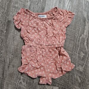 Old Navy Blush Floral Kids Romper